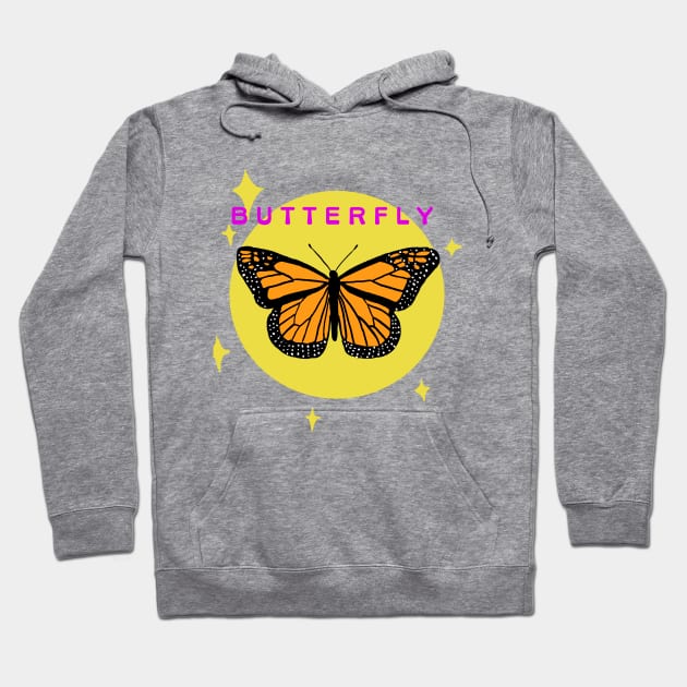 butterfly and sparkles Hoodie by magic_little_flower